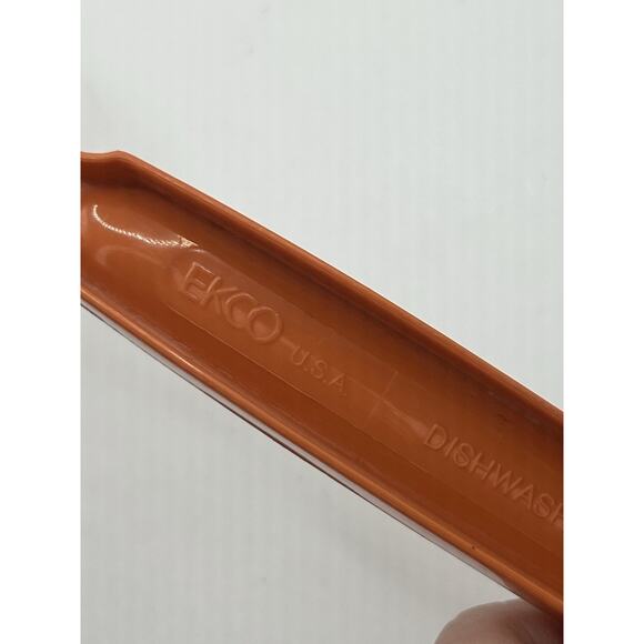 Vintage ECKO Slotted Plastic Nylon Serving Spoon Rose Gold USA Made Kitchenware - Picture 3 of 3